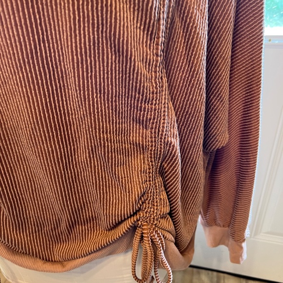 WOMENS LADIES PLUS SIZE 2X BROWN LONG SLEEVE TOP SHIRT BY IT'S - Picture 4 of 7